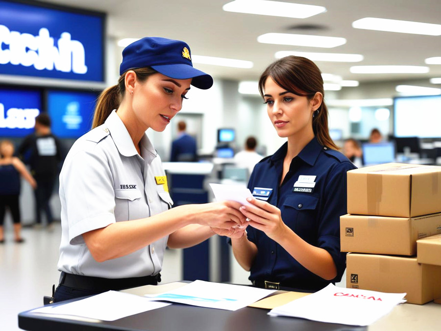 澳洲海關人員在對干魚膠進行檢查 澳洲海關人員在對干魚膠進行檢查