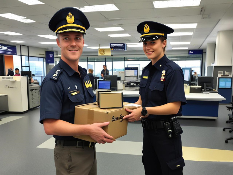 澳洲海關人員正在對郵寄的香煙進行檢查