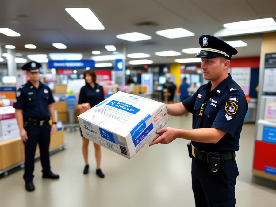 澳洲海關人員在對快遞包裹進行檢查 澳洲海關人員在對快遞包裹進行檢查